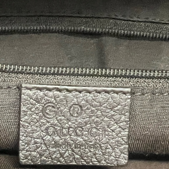 Crystal Monogram Medium GG Charm Dome Satchel Dark Brown - Picture 13 of 16